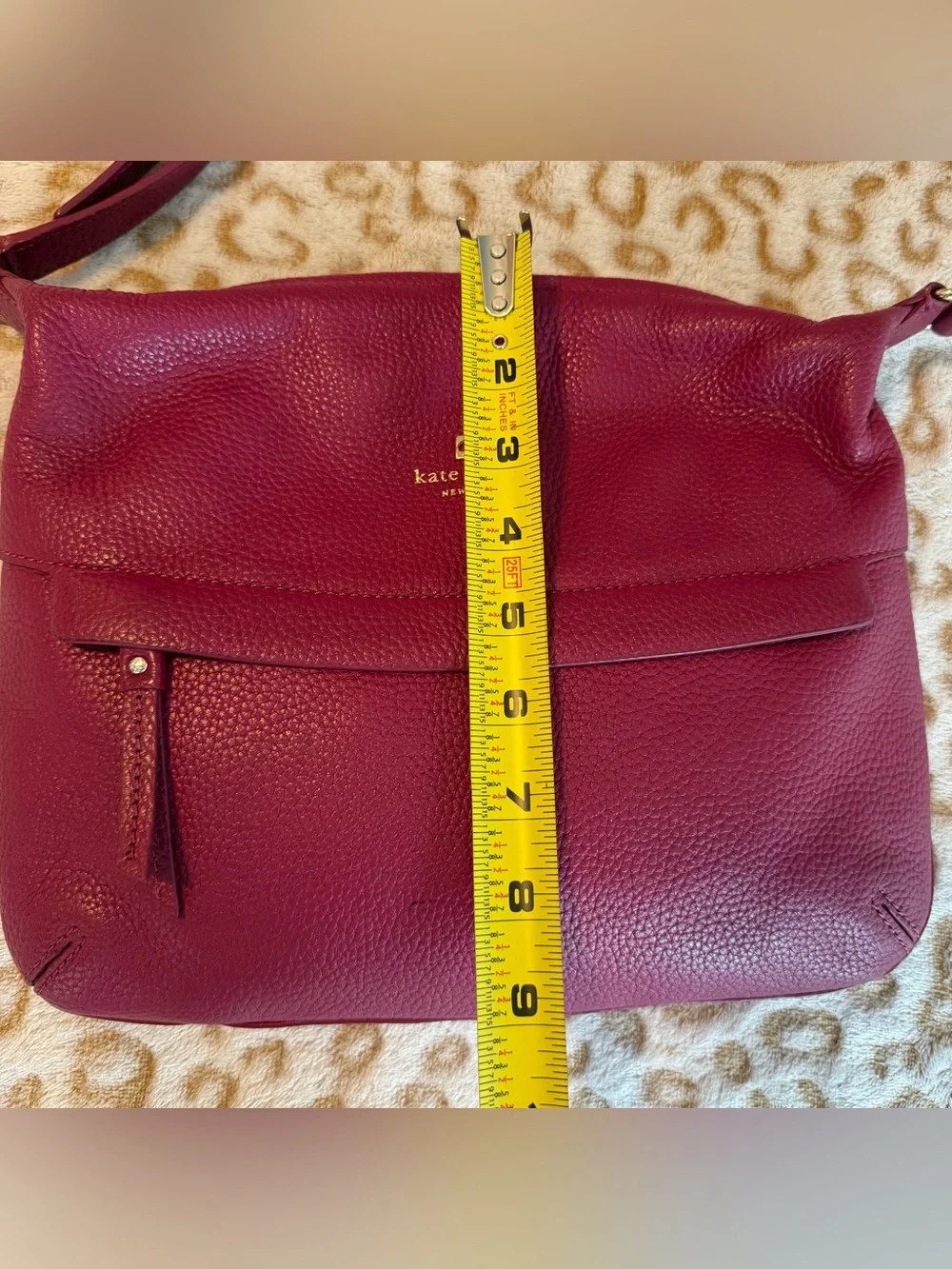 Kate Spade Hot Pink Pebbled Leather Crossbody Bag Women’s